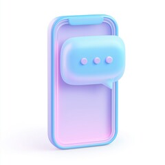 Mobile Chat Message Notification 3D