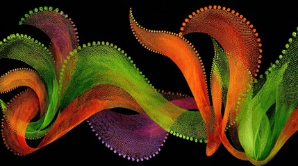 Vibrant abstract art with swirling colorful shapes