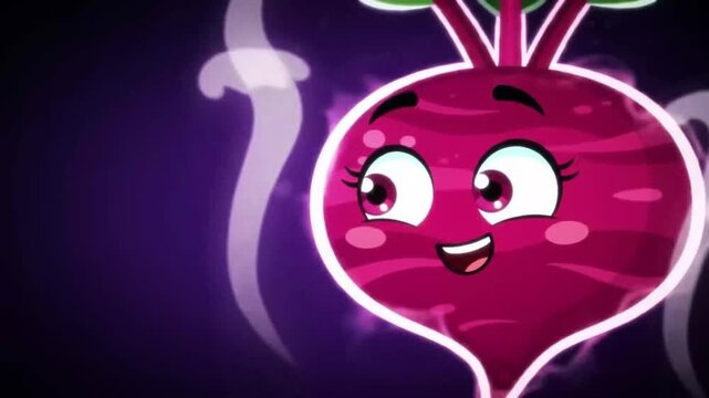Smiling beetroot cartoon