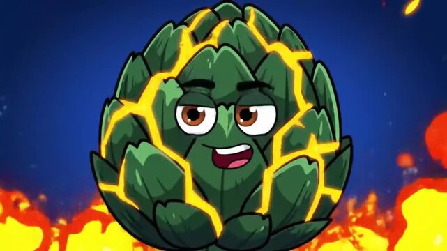 Artichoke cartoon character
