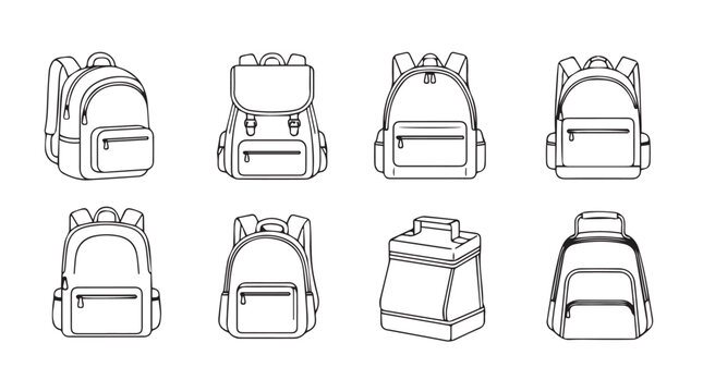 Backpack Outline Images – Browse 133,710 Stock Photos, Vectors, and ...