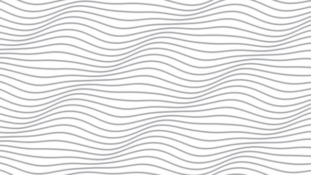 Minimalist White Background with Thin Gray Wavy Lines Pattern abstract
