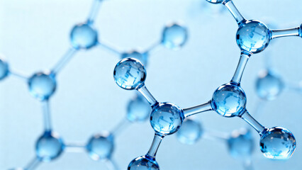 molecular structure with interconnected spheres and lines, symbolizing science, technology, innovation, and research in chemistry, biotech, and nanotechnology.Generated by AI
