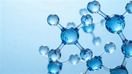 molecular structure with interconnected spheres and lines, symbolizing science, technology, innovation, and research in chemistry, biotech, and nanotechnology.Generated by AI