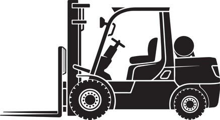 A  forklift designs silhouette vector illustration