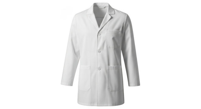 Professional white lab coat for scientists and medical professionals clean and classic design