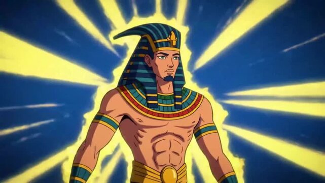 Egyptian pharaoh illustration