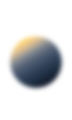 A soft, blurred, oval shape with a gradient of yellow, blue, and white.