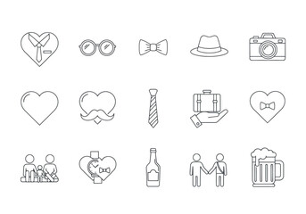 set of icons for web and mobile