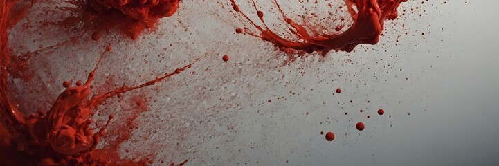 Red Liquid Splash Abstract Artistic Background with Dynamic Motion