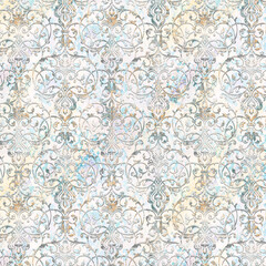 colorful damask seamless backgrounds for digital textile prints.
