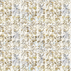 colorful damask seamless backgrounds for digital textile prints.
