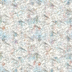 colorful damask seamless backgrounds for digital textile prints.