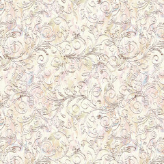 colorful damask seamless backgrounds for digital textile prints.