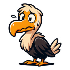 Cartoon Dodo bird looking anxious