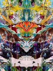 Abstract art background . Hand painting artwork on canvas .