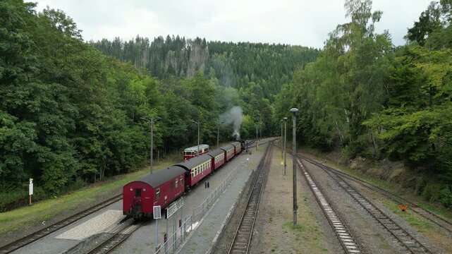 Harzer Schmalspurbahn f&auml;hrt durch den Harz 