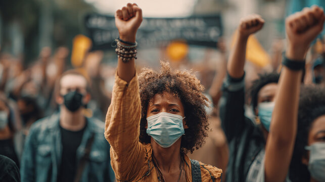 Empowered Voices Protesting for Change in the City Street