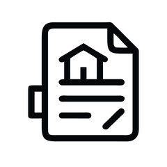 Property survey boundary lines document icon representing real estate legal documentation and land ownership
