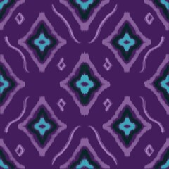 Purple Ikat Pattern &ndash; Geometric Ethnic Seamless Textile Design