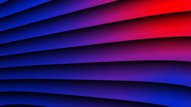 Layered Red and Blue Curved Stripes with Shadow Effect image photo