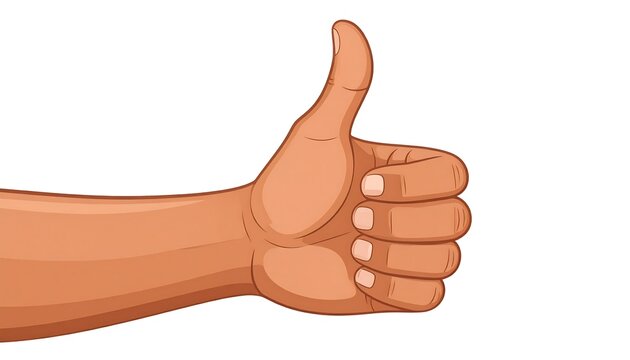 Cartoon hand giving a thumbs-up gesture