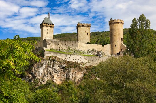 Le chateau de Foix en Ari&egrave;ge, France
