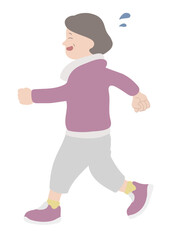 ウォーキングする女性