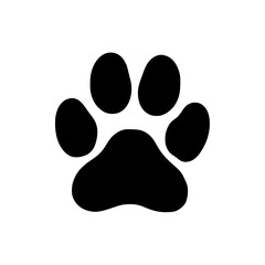 Vector art of a captivating black paw print, symbolizing animal companionship, natures beauty, and the enduring bond between humans and their beloved furry friends