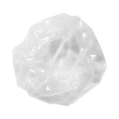 Obraz premium Pristine, ultra-clear polymer film, intricately creased into soft organic folds, delicate shimmer, light refractions, on seamless transparent background, clean minimalist aesthetic, luxury product