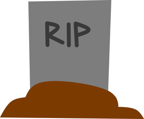 Square grave Halloween vector design 