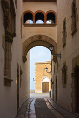 Naklejka premium In the historic centre of Sitges