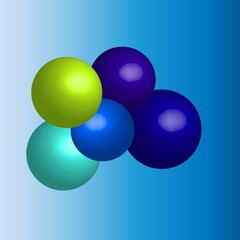 3D Spheres with Gradient Background