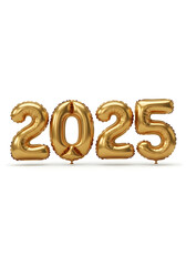 2025 Gold Balloon Numbers for New Year Celebration