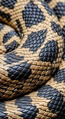 Obraz premium A Close up of an Astrilan Snake's Scales Highlighting Unique Intricate Patterns.jpg