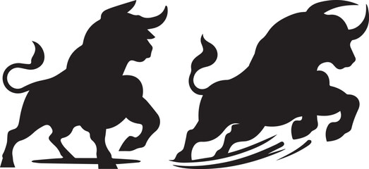 Bull Eps, Vector File Black and White