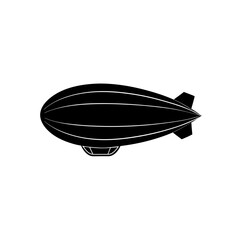 airship icon black silhouette vector illustration on transparent background © FATEMA