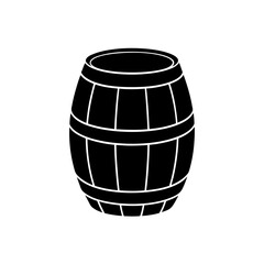 barrel icon black silhouette vector illustration on transparent background