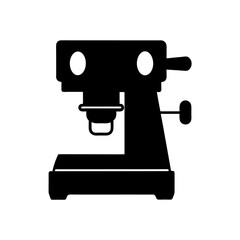 espresso machine icon black silhouette vector illustration on transparent background