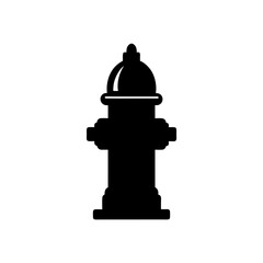 fire hydrant icon black silhouette vector illustration on transparent background
