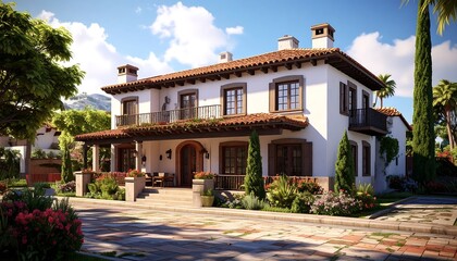 Obraz premium Charming Spanish-style house