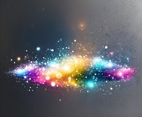 Colorful sparkling effect.