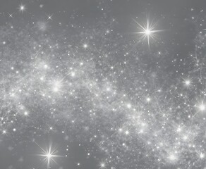 White sparkling effect on isolated transparent background.