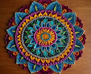 Colorful mandala art.