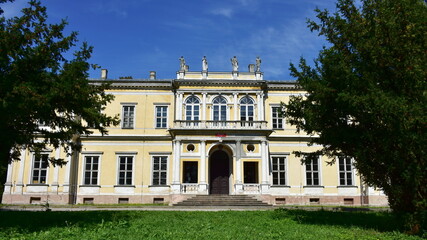 castle Wielopolskich in village Chroberz in Poland