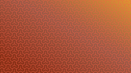 橙色のグラデーションの毘沙門亀甲柄背景