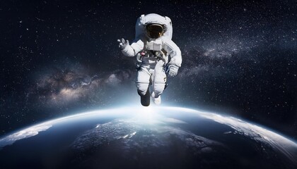 astronaut on the earth