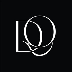 Initial letter DQ logo design 