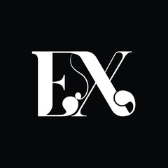 Initial letter EX logo design 