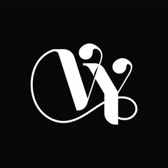Initial letter VY logo design 